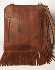 American Darling Chaps Bag Hand Tooled Hair On Genuine Leather women bag western handbag purse