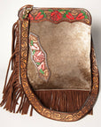 American Darling Chaps Bag Hand Tooled Hair On Genuine Leather women bag western handbag purse