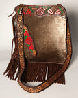 American Darling Chaps Bag Hand Tooled Hair On Genuine Leather women bag western handbag purse