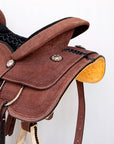 Comfytack Western Horse Saddle Genuine Leather Trail Roping Ranch Tack Set
