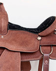 Comfytack Western Horse Saddle Genuine Leather Trail Roping Ranch Tack Set