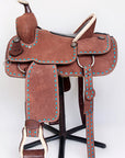 Comfytack Western Horse Saddle Genuine Leather Trail Roping Ranch Tack Set