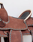 Comfytack Western Horse Saddle Genuine Leather Trail Roping Ranch Tack Set