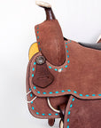 Comfytack Western Horse Saddle Genuine Leather Trail Roping Ranch Tack Set