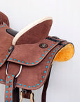 Comfytack Western Horse Saddle Genuine Leather Trail Roping Ranch Tack Set