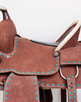 Comfytack Western Horse Saddle Genuine Leather Trail Roping Ranch Tack Set