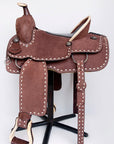 Comfytack Western Horse Saddle Genuine Leather Trail Roping Ranch Tack Set