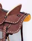 Comfytack Western Horse Saddle Genuine Leather Trail Roping Ranch Tack Set