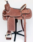 Comfytack Western Horse Saddle Genuine Leather Trail Roping Ranch Tack Set