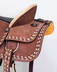 Comfytack Western Horse Saddle Genuine Leather Trail Roping Ranch Tack Set