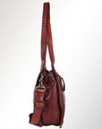 Spaghetti Western Swc133Cg Tote Vintage Handmade Drum Dyed Genuine European Cowhide Leather Women Bag Western Handbag Purse
