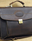 Rugged Leather Portfolio Briefcase