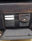 Rugged Leather Portfolio Briefcase