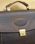 Rugged Leather Portfolio Briefcase