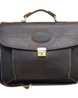 Rugged Leather Portfolio Briefcase