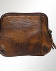Never Mind Nmbgm120 Coin Purse Vintage Handmade Genuine Cowhide Leather Women Bag Western Handbag Purse