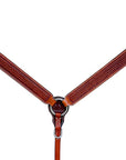 Bar H Equine Genuine Western American Leather Horse Premium Headstall & Breast Collar Set