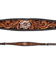Bar H Equine Genuine Western American Leather Horse Premium Headstall & Breast Collar Set