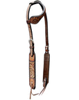 Bar H Equine Genuine Western American Leather Horse Premium Headstall & Breast Collar Set
