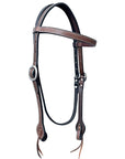 Bar H Equine Genuine Western American Leather Horse Premium Headstall & Breast Collar Set
