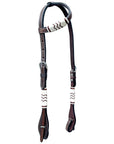 Bar H Equine Genuine Western American Leather Horse Premium Headstall & Breast Collar Set