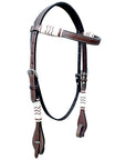 Bar H Equine Genuine Western American Leather Horse Premium Headstall & Breast Collar Set