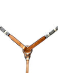 Bar H Equine Genuine Western American Leather Horse Premium Headstall & Breast Collar Set