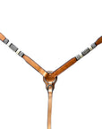 Bar H Equine Genuine Western American Leather Horse Premium Headstall & Breast Collar Set
