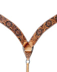 Bar H Equine Genuine Western American Leather Horse Premium Headstall & Breast Collar Set