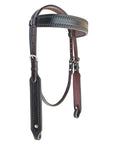 Bar H Equine Genuine Western American Leather Horse Premium Headstall & Breast Collar Set