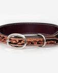 HILASON Western Style Beaded American Leather Pet Dog Collar