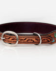 HILASON Western Genuine Leather Heavy Duty Hand Painted Dog Collar