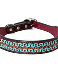 HILASON Western Genuine Leather Heavy Duty Hand Painted Dog Collar