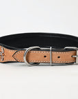 HILASON Western Genuine Leather Heavy Duty Hand Painted Dog Collar