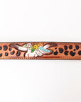 HIlason Genuine Leather Dog Collar Hand Tooled