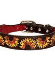 HILASON Western Genuine Leather Heavy Duty Hand Painted Dog Collar