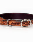 HILASON Western Genuine Leather Heavy Duty Hand Painted Dog Collar
