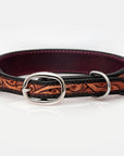 HILASON Western Genuine Leather Heavy Duty Hand Painted Dog Collar