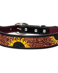 HILASON Western Genuine Leather Heavy Duty Hand Painted Dog Collar