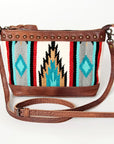 American Darling Saddle Blanket Genuine Leather Women Bag Western Handbag Purse