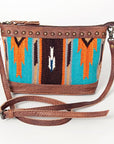 American Darling Saddle Blanket Genuine Leather Women Bag Western Handbag Purse