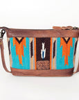American Darling Saddle Blanket Genuine Leather Women Bag Western Handbag Purse