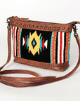 American Darling Saddle Blanket Genuine Leather Women Bag Western Handbag Purse