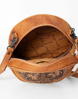 American Darling Canteen Bag Hand Tooled Hair on Genuine Leather W.