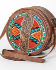 ADBG839C American Darling Hand Tooled Saddle Blanket Genuine Leather Women Bag Western Handbag Purse