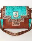 ADBG842C American Darling Hand Tooled Hair On Genuine Leather Women Bag Western Handbag Purse
