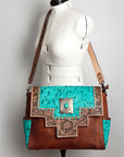 ADBG842C American Darling Hand Tooled Hair On Genuine Leather Women Bag Western Handbag Purse