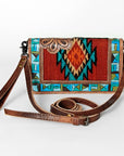 ADBG844A American Darling Hand Tooled Saddle Blanket Genuine Leather Women Bag Western Handbag Purse
