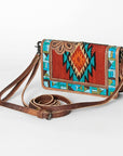 ADBG844A American Darling Hand Tooled Saddle Blanket Genuine Leather Women Bag Western Handbag Purse