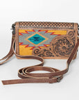 ADBG844B American Darling Hand Tooled Saddle Blanket Genuine Leather Women Bag Western Handbag Purse